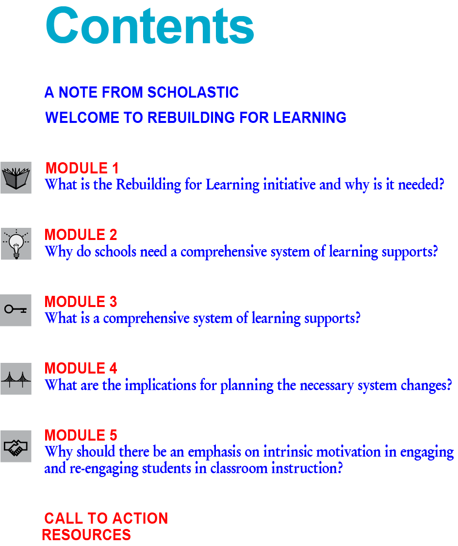 table of contents
